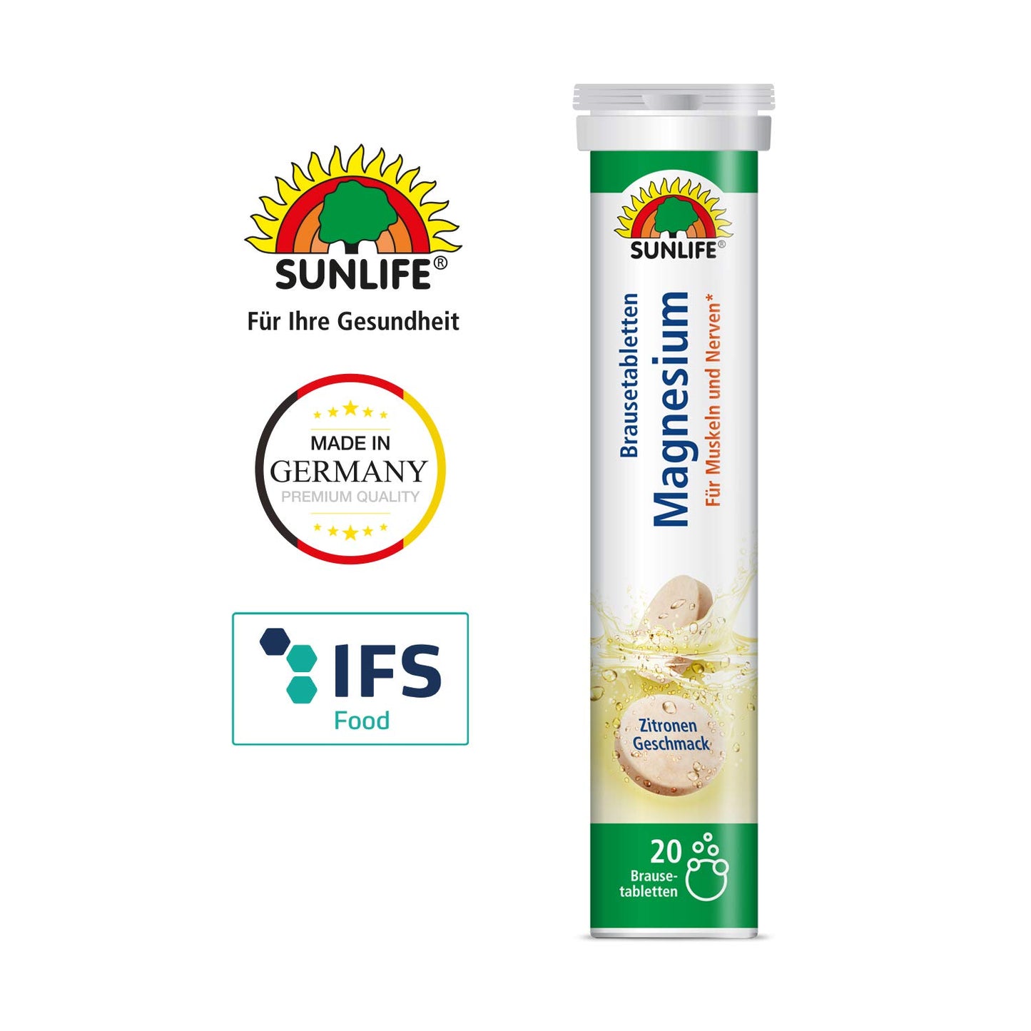 Sunlife Magnesium bruistabletten 20tabs per buis